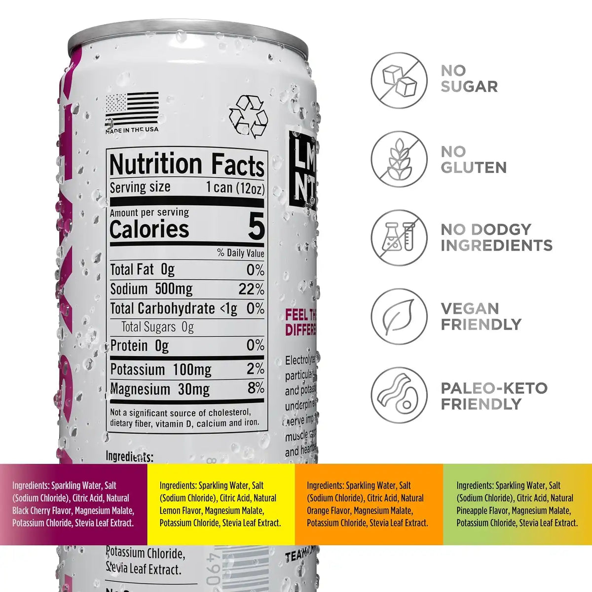 LMNT Sparkling Electrolyte Drink - Variety Pack | 12-Count